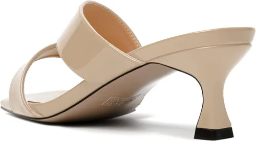 Vista 7 de SKYSTERRY Sandalias de tacón bajo con punta abierta para mujer, con tacón bajo, de 2 pulgadas Beige