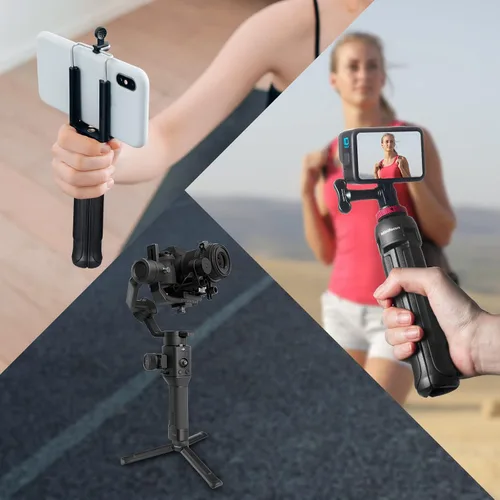 Vista 7 de MINIFOCUS Trípode para cámara, soporte de mesa de escritorio compacto con tornillo de 1/4 pulgadas, soporte de trípode para teléfono estabilizador