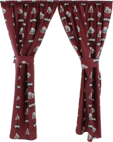 Vista 29 de College Covers Everything Comfy Alabama Crimson Tide - Juego de paneles de cortina, 2 paneles, 2 alzapaños a juego, 42 pulgadas de ancho por 63