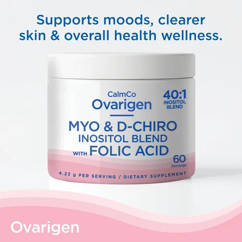 Vista 3 de CalmCo Ovarigen Myo-Inositol & D-Chiro Inositol Mezcla en polvo, 60