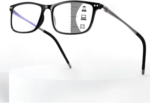 Vista 2 de SKYOAK Superb Extremely Light Progressive Multifocus Aluminum Arm TR90 Frame Blue Light Multifocal Readers La parte superior de los lectores