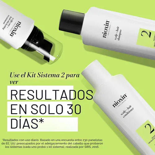 Vista 4 de Nioxin System 2 - Acondicionador de cuero cabelludo + engrosamiento del cabello para cabello natural con adelgazamiento progresado Aumenta
