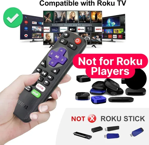 Vista 4 de OEM Original para control remoto ONN Roku TV con Netflix Disney Hulu Vudu - RCAFIR RCALIR - NO requiere programación NO requiere programación