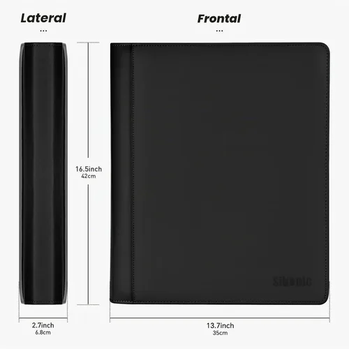 Vista 2 de Carpeta TopLoader de 9 bolsillos, con capacidad para 360 estuches rígidos de 3 x 4 pulgadas, carpeta de colección de tarjetas, 20 páginas de doble