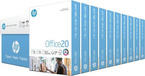 Vista 12 de HP Papers Papel de 8.5 x 11 pulgadas Oficina de 20 libras 1 resma - 500 hojas 92 brillante Fabricado en Estados Unidos - Certificado FSC