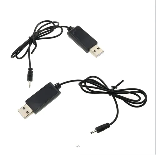 Vista 5 de 2 unids USB Lipo Cargador de Batería Cable con 2.0 Enchufe Redondo para Attop XT-1 RC Quadcopter FPV Drone