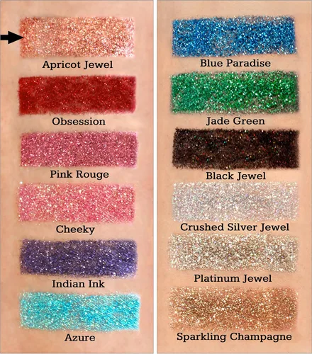 Vista 4 de GLITTIES - Polvo de brillantina suelto extra fino de calidad cosmética (0.006 pulgadas) seguro para la piel Perfecto para maquillaje, tatuajes