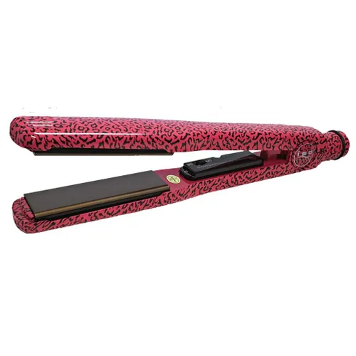 Vista 6 de ISO Beauty - Plancha iónica de titanio, leopardo rosa, 1 pulgada x 3 pulgadas Pink Leopard