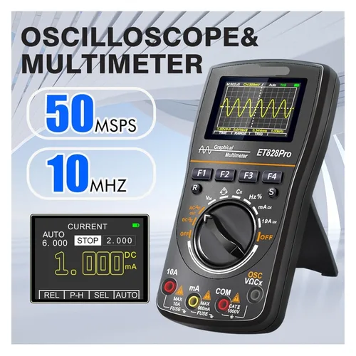 Vista 5 de ET828Pro 6000Counts 2 In1 Oscilloscope Multimeter Signal Generator