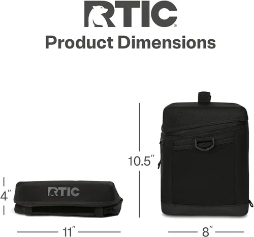 Vista 4 de RTIC 15 Latas Enfriador Cotidiano, Enfriador Portátil de Lado Suave Aislado para Almuerzo, Playa, Bebida, Viaje, Camping, Picnic, para Hombres