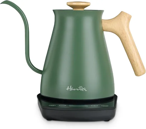 Vista 8 de Harriet Hervidor eléctrico de cuello de cisne, calor rápido de 1200 W, acero inoxidable de 0.8 L, control de temperatura de precisión