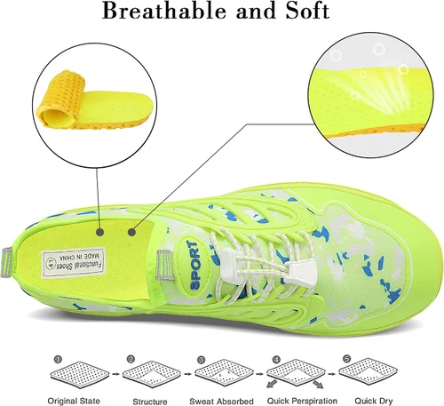 Vista 7 de JointlyCreating - Zapatos de agua para hombres y mujeres, atléticos, para el aire libre, de secado rápido, zapatos para playa, piscina, yoga