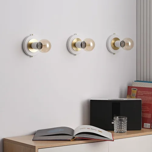 Vista 5 de BRIGHTTIA Luna Uno - Aplique de pared de 1 luz, accesorio industrial moderno de mediados de siglo para pared y techo, lámpara minimalista para baño