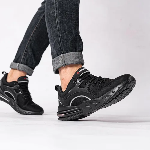 Vista 5 de LARNMERN Zapatos antideslizantes para servicio de alimentos para hombre, con amortiguación de aire, antideslizantes, para cocina, cocinero, trabajo