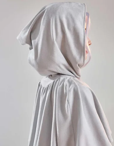 Vista 7 de miccostumes Disfraz de anime para mujer, elegante, de lujo, gris, para Halloween, Navidad, fiesta, evento