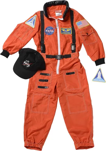 Vista 6 de Kid 's naranja Junior para disfraz de astronauta