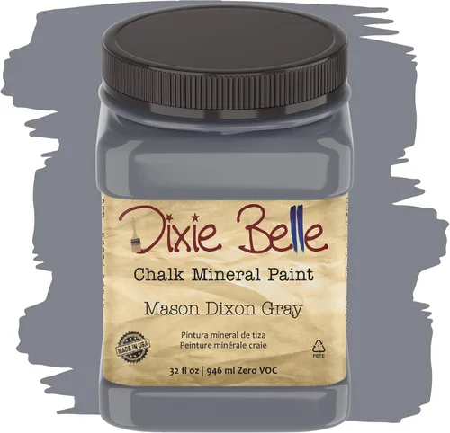 Vista 215 de Pintura para muebles con acabado de tiza Dixie Belle Paint Company - Amatista (4oz) - Pintura mineral de tiza chic púrpura profundo mate