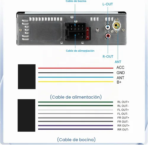 Vista 5 de CAMECHO Radio de coche Bluetooth Single DIN Audio estéreo para automóvil, audio para automóvil con manos libres Bluetooth, FM/ MP3/U disco/AUX/carga