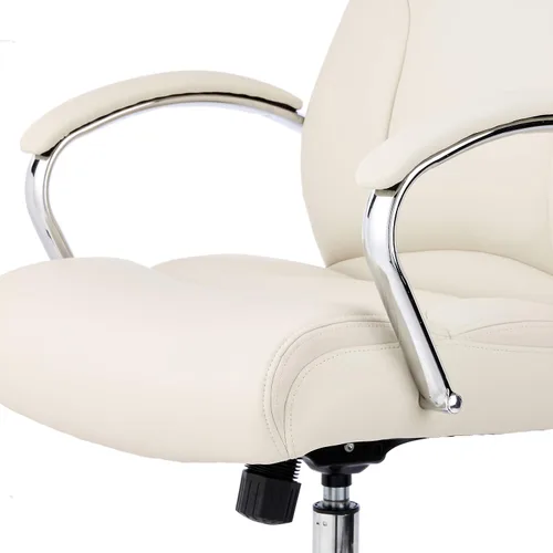 Vista 4 de Amazon Basics Silla de escritorio ejecutiva con fácil montaje, altura ajustable, capacidad de 275 libras, cojín de gran tamaño, 29.13 pulgadas