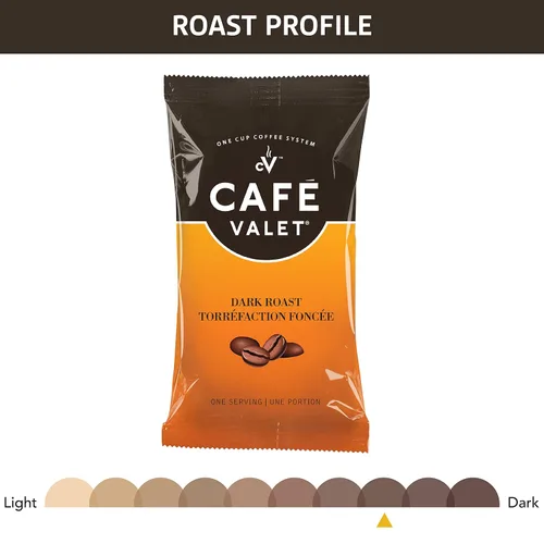 Vista 4 de Cafe Valet - Paquetes de café envueltos individualmente, tostado oscuro regular y vainilla francesa 100% café arábica, 168