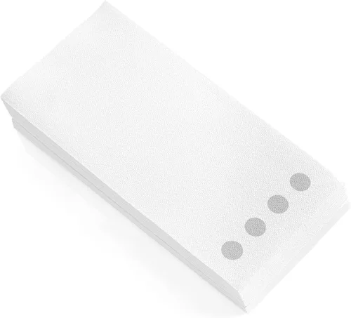 Vista 5 de Paquete de 100 toallas de mano de papel para invitados con sensación de lino, toallas de papel desechables súper absorbentes para baño, fiesta