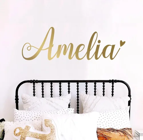Vista 2 de Calcomanía de pared con nombre para niñas/adhesivo con nombre personalizado/calcomanía de pared personalizada/calcomanía con nombre de bebé
