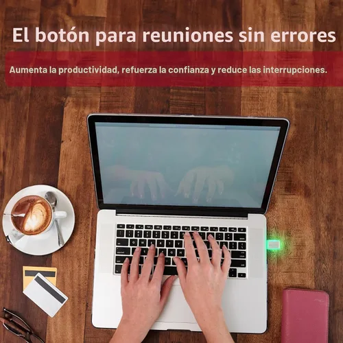 Vista 3 de MuteMe Mini - USB A - Botón de silencio físico iluminado para Zoom, Teams y más (como se ve en Shark Tank). Software gratuito para Windows/Mac