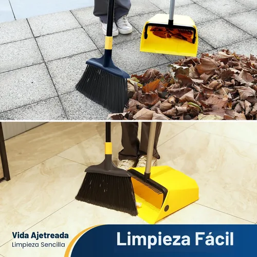 Vista 4 de Yocada - Recogedor comercial grande con peine, recogedor vertical y resistente Outdoor Indoor for Courtyard Garage Lobby Mall Market Floor Home
