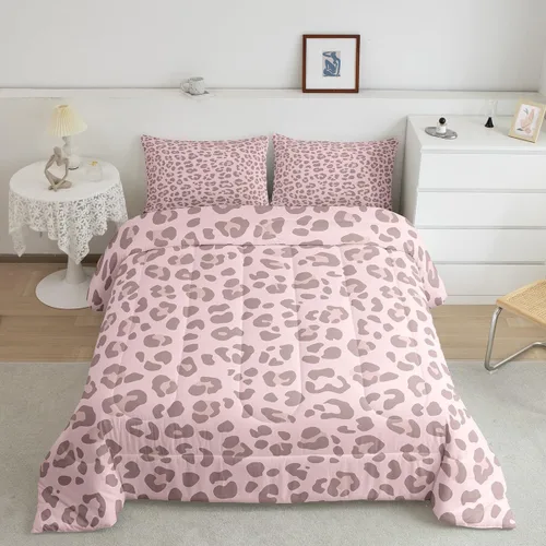 Vista 17 de Feelyou - Juego de funda de edredón para niños, castillo rosa, tamaño individual, lindo juego de edredón con moño, juego de cama para niños y niñas