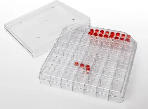 Vista 2 de SP Bel-Art - Caja de almacenamiento para congelador de tubos PCR; para tubos de 0.0 fl oz, 144 lugares (paquete de 5) (F18837-0000)