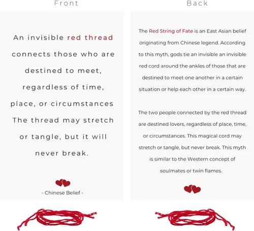 Vista 2 de Red String of Fate Bracelet - Anniversary Gift Couples - Boyfriend Girlfriend Matching Bracelets - Husband Wife Couple Jewelry - Pulseras Hilo Rojo
