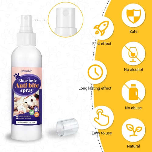 Vista 2 de Spray sin masticar para perros, spray de manzana amarga para que los perros dejen de masticar, corrector de entrenamiento disuasorio para interiores