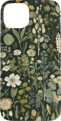 Vista 9 de Olive Green Boho Botanical Wildflowers Funda para iPhone 17