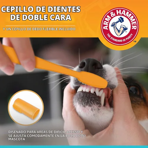 Vista 3 de Arm & Hammer Fresh Breath - Kit dental para perros, jengibre de vainilla