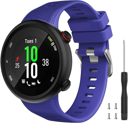 Vista 15 de Compatible con la correa Garmin Forerunner 45S, correa de repuesto deportiva de silicona suave, pulsera de fitness para Garmin Forerunner 45S