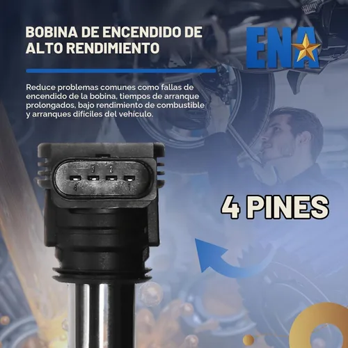 Vista 4 de ENA Juego de 5 bobinas de encendido 2005 2006 2007 2008 2009 2010 2011 2012 2013 2014 compatibles con Volkswagen VW Jetta Rabbit Beetle Passat Golf