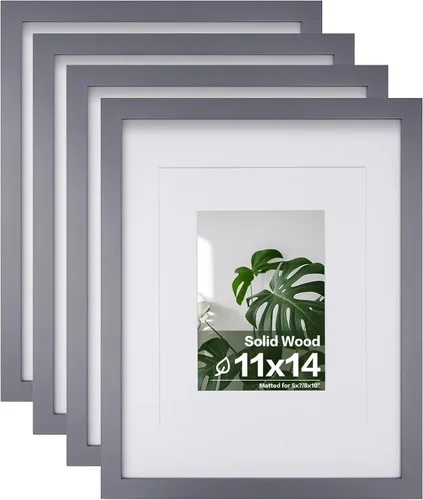 Vista 60 de Egofine - Marcos de fotos de 4 x 6 pulgadas (4 unidades) cubiertos por plexiglás, para fotos de 3 x 4.5 pulgadas / 3.5 x 5 pulgadas con paspartú