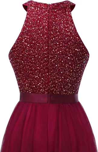 Vista 6 de Dressystar - Vestido formal largo para mujeres, vestido de gasa de encaje, vestido de novia para fiesta