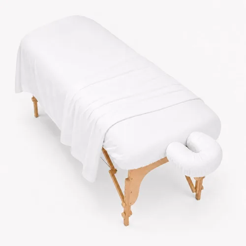 Vista 17 de Juego de sábanas de microfibra para mesa de spa de masaje, 3 piezas, resistente a las arrugas, incluye sábana plana, sábana bajera y funda para Gris