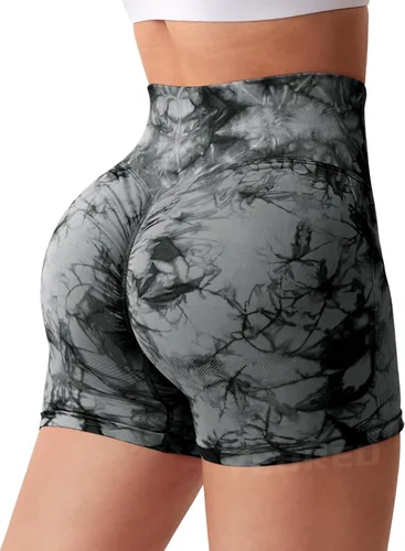 Vista 4 de YEOREO - Shorts de ciclismo para mujer, sin costuras, con cintura alta, para entrenamiento, yoga y gimnasio, estilizan tu figura