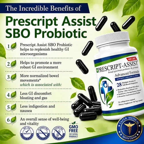Vista 3 de Prescript-Assist Prebióticos y probióticos para la salud digestiva e inmunológica sin proteína de guisante para una rápida absorción, avanzada a