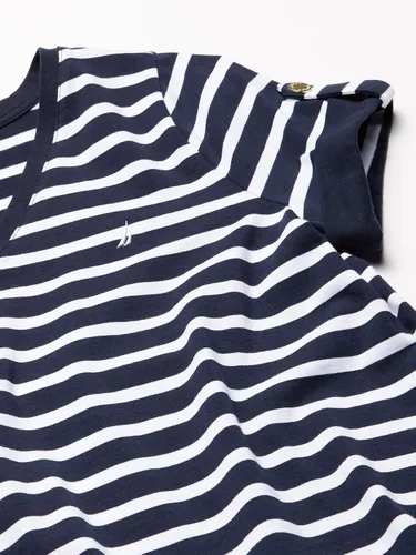 Vista 8 de Nautica Easy Comfort - Camiseta de algodón elástico con cuello en V para mujer