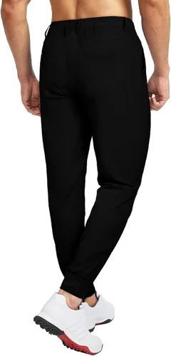 Vista 2 de JMIERR Pantalones de golf para hombre Pantalones deportivos elásticos casuales ajustados para senderismo, viajes, trabajo, pantalones de vestir