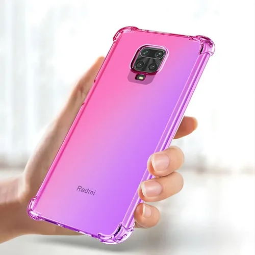 Vista 5 de Funda para Redmi Note 9 Pro Max/Note 9S/Poco M2 Pro/Redmi Note 10 Lite Linda Caso, Gradient Slim Anti Scratch TPU Funda protectora a prueba