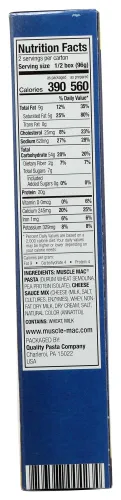 Vista 4 de Muscle Mac Macarrones con queso alto en proteínas, 6 cajas