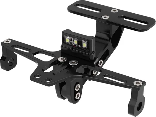 Vista 4 de Soporte de matrícula de motocicleta Eliminador de guardabarros ajustable con luz LED Adjustable length/angle/height. CNC aluminum.