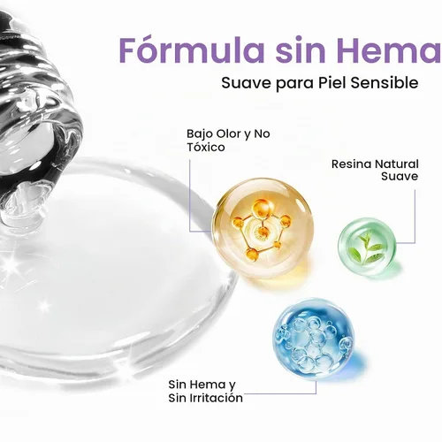 Vista 4 de GELLEN 20 ml de gel base y capa superior, capa superior brillante libre de hema y capa base para esmalte de uñas de gel, esmalte de uñas