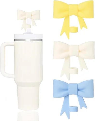 Vista 9 de 2 fundas de popote compatibles con vasos Stanley de 40/30 onzas, protectores reutilizables de silicona para popotes de 0.4 pulgadas/0.394 in