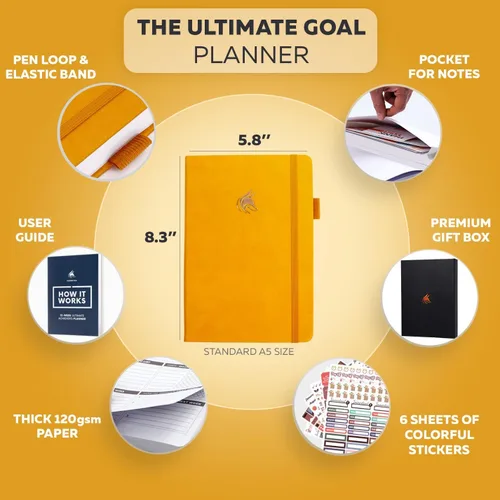 Vista 2 de Clever Fox Ultimate Achiever's Goal Planner - Diario de enfoque y productividad de 90 días. Planificador organizador diario, semanal y mensual sin