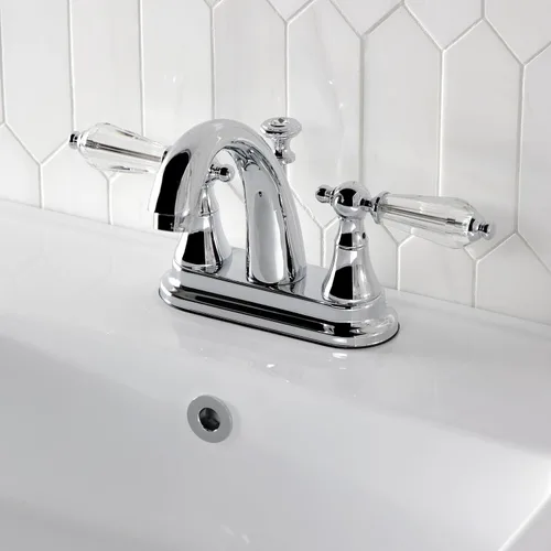 Vista 2 de Kingston Brass KS7611WLL Grifo de baño central de 4 pulgadas, cromo pulido